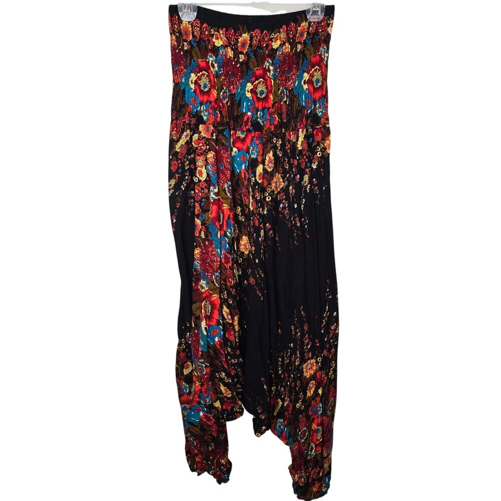 Women's Harem Pants Black Floral Harem Plus Collection Pants Size 2